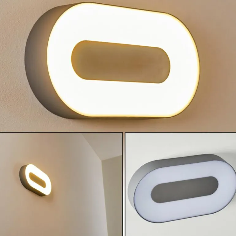 Applique murale d'extérieur Felsted LED Argenté, 1 lumière