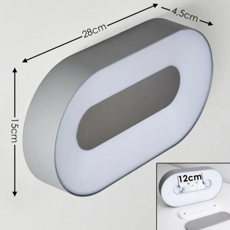 Applique murale d'extérieur Felsted LED Argenté, 1 lumière