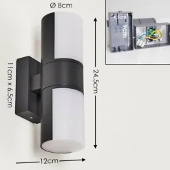 Applique murale d'extérieur Baulund LED Anthracite, 1 lumière