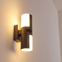 Applique murale d'extérieur Baulund LED Anthracite, 1 lumière, Détecteur de mouvement