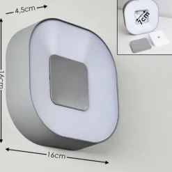Applique murale d'extérieur Feldsted LED Argenté, 1 lumière