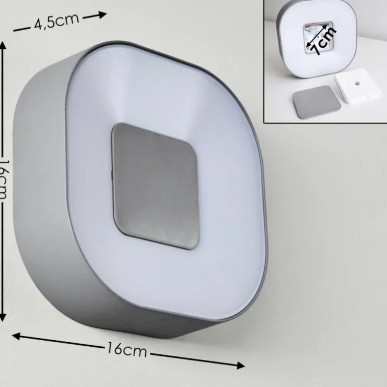 Applique murale d'extérieur Feldsted LED Argenté, 1 lumière