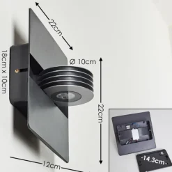 Applique murale d'extérieur Haslen LED Anthracite, 1 lumière