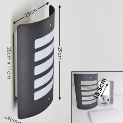 Applique murale d'extérieur Alslev Anthracite, 1 lumière