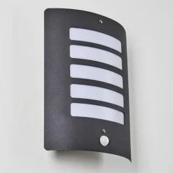 Applique murale d'extérieur Alslev Anthracite, 1 lumière, Détecteur de mouvement