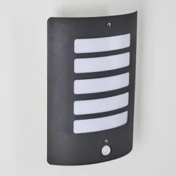 Applique murale d'extérieur Alslev Anthracite, 1 lumière, Détecteur de mouvement