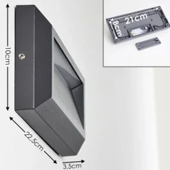 Applique murale d'extérieur Alkmaar LED Anthracite, 1 lumière