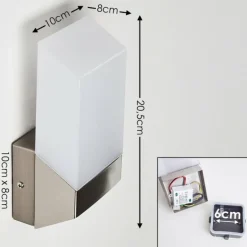 Applique murale d'extérieur Clear LED Nickel mat, 1 lumière