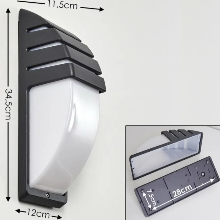 Applique murale d'extérieur Canberra Anthracite, 1 lumière