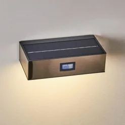 Applique murale d'extérieur Attu LED Nickel mat, 1 lumière, Détecteur de mouvement
