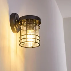 Applique murale d'extérieur Bjerndrup Noir, 1 lumière