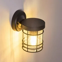 Applique murale d'extérieur Bjerndrup Noir, 1 lumière