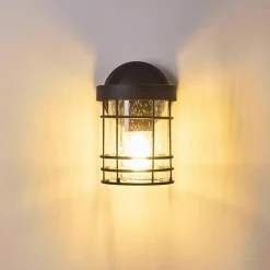 Applique murale d'extérieur Bjerndrup Noir, 1 lumière