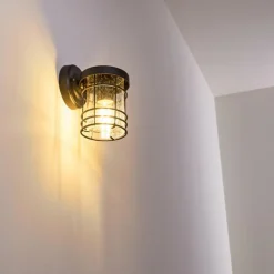 Applique murale d'extérieur Bjerndrup Noir, 1 lumière