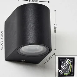 Applique murale d'extérieur Nordborg LED Noir, 1 lumière