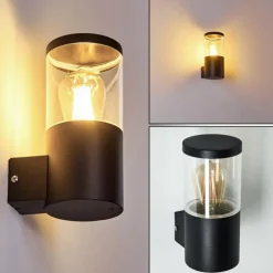 Applique murale d'extérieur Bodio Noir, 1 lumière