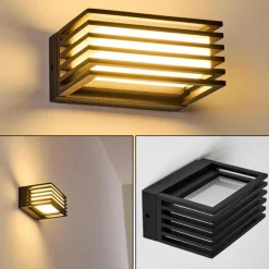 Applique murale d'extérieur Michele LED Noir, 1 lumière