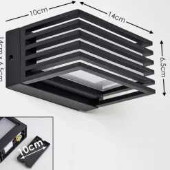 Applique murale d'extérieur Michele LED Noir, 1 lumière