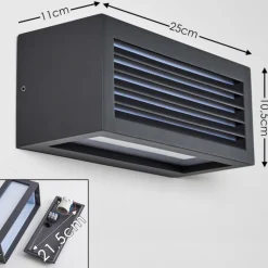 Applique murale d'extérieur Naldmadebro Anthracite, 1 lumière