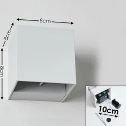 Applique murale d'extérieur Fauderup LED Blanc, 2 lumières