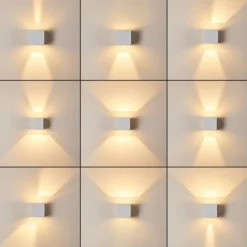 Applique murale d'extérieur Fauderup LED Blanc, 2 lumières