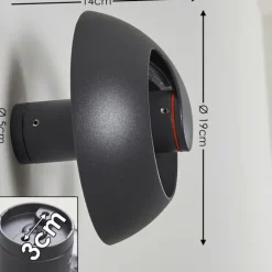 Applique murale d'extérieur Nyborg LED Anthracite, 1 lumière