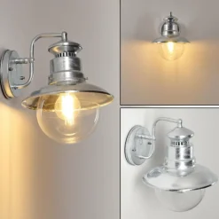 Applique murale d'extérieur Sipri Argenté, 1 lumière