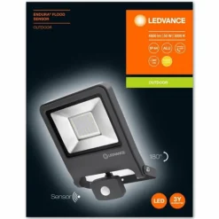 Applique murale d'extérieur LEDVANCE POLYBAR Gris, 1 lumière, Détecteur de mouvement