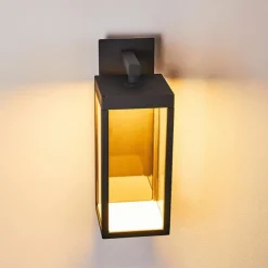 Applique murale d'extérieur Faroer LED Anthracite, 1 lumière, Détecteur de mouvement