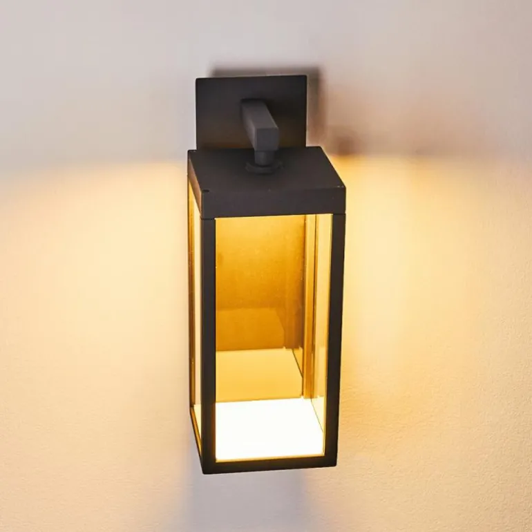 Applique murale d'extérieur Faroer LED Anthracite, 1 lumière, Détecteur de mouvement