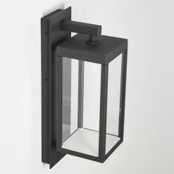 Applique murale d'extérieur Faroer LED Anthracite, 1 lumière, Détecteur de mouvement