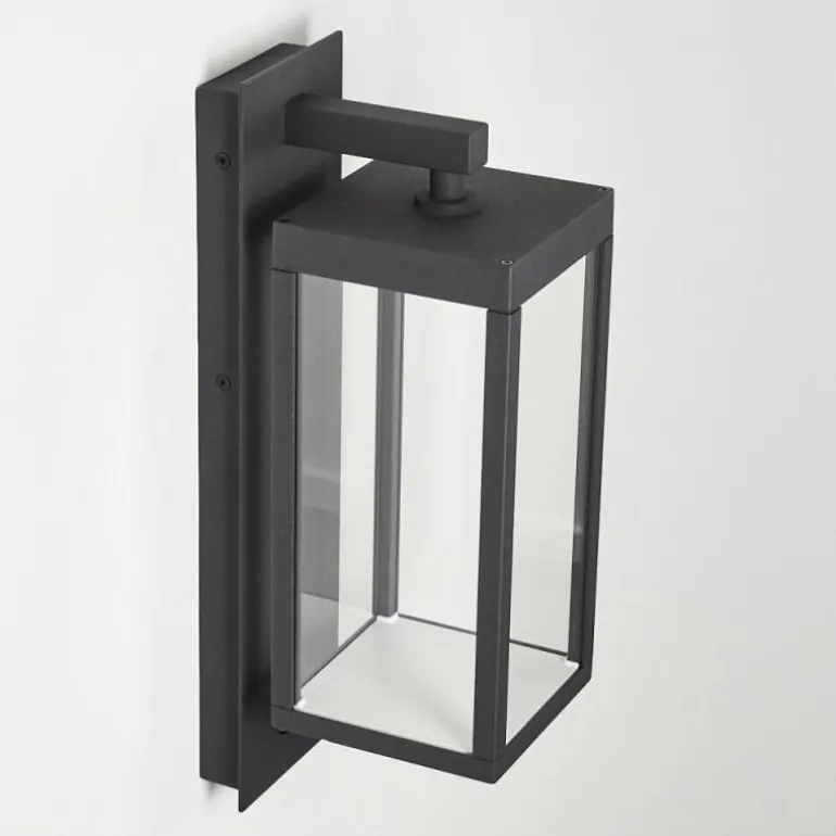 Applique murale d'extérieur Faroer LED Anthracite, 1 lumière, Détecteur de mouvement