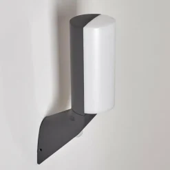 Applique murale d'extérieur Porus LED Anthracite, 1 lumière, Détecteur de mouvement