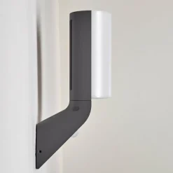 Applique murale d'extérieur Porus LED Anthracite, 1 lumière, Détecteur de mouvement