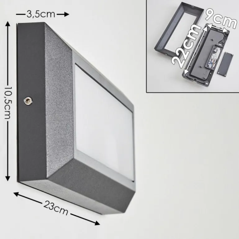 Applique murale d'extérieur Alkmaar LED Anthracite, 1 lumière