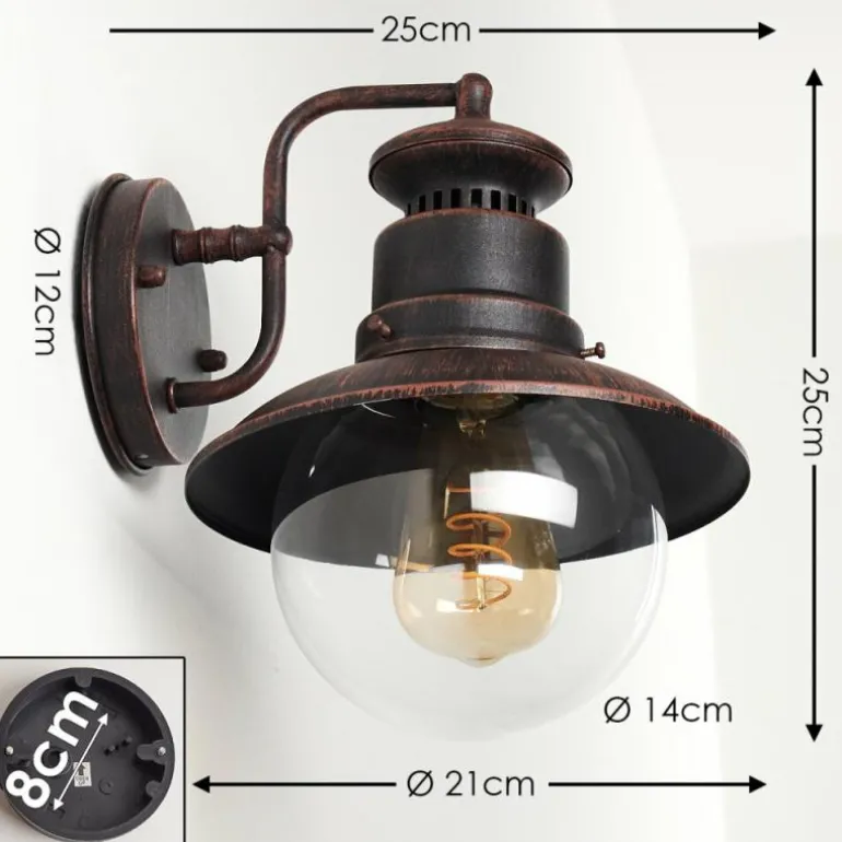 Applique murale d'extérieur Olsfors Rouille, Noir, 1 lumière