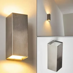 Applique murale d'extérieur Bogachiel LED Acier brossé, 1 lumière