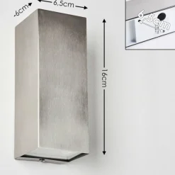 Applique murale d'extérieur Bogachiel LED Acier brossé, 1 lumière