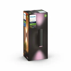 Applique murale d'extérieur Philips Hue Ambiance White & Color Appear LED Noir, 2 lumières, Changeur de couleurs