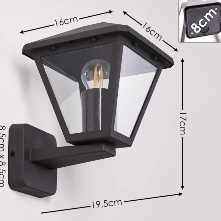 Applique murale d'extérieur Malmberget Transparent, 1 lumière