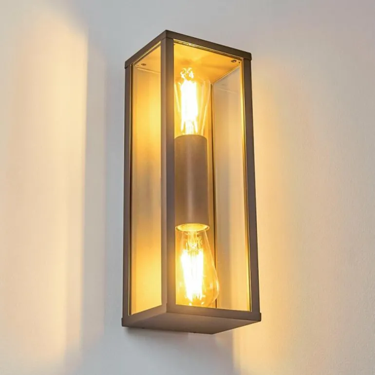 Applique murale d'extérieur Kiwalik Anthracite, 2 lumières