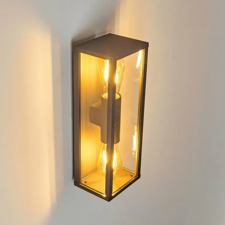 Applique murale d'extérieur Kiwalik Anthracite, 2 lumières