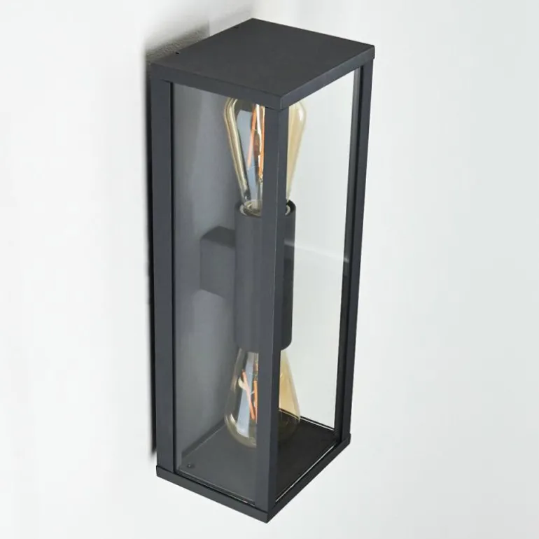 Applique murale d'extérieur Kiwalik Anthracite, 2 lumières