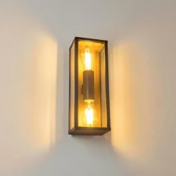 Applique murale d'extérieur Kiwalik Anthracite, 2 lumières