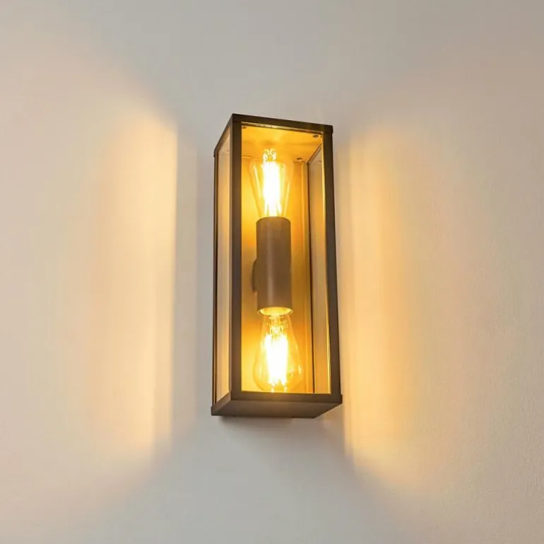 Applique murale d'extérieur Kiwalik Anthracite, 2 lumières