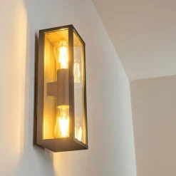 Applique murale d'extérieur Kiwalik Anthracite, 2 lumières