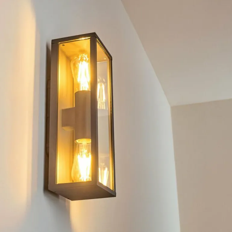 Applique murale d'extérieur Kiwalik Anthracite, 2 lumières