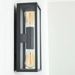 Applique murale d'extérieur Kiwalik Anthracite, 2 lumières