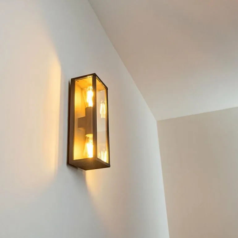 Applique murale d'extérieur Kiwalik Anthracite, 2 lumières