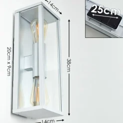 Applique murale d'extérieur Kiwalik Argenté, 2 lumières